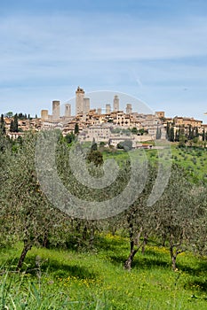 Magnificent view of the town of San Gimignano, Italy