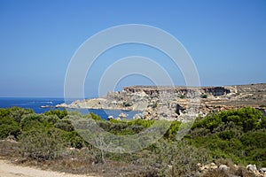 Magnificent views of Colden Bay. Mellieha, Malta.