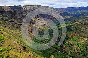 Magnificent Waimea Canyon (also known as Grand Canyon of the Pacific) in Kauai Island