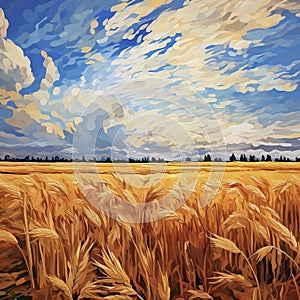Magnificent wheat field