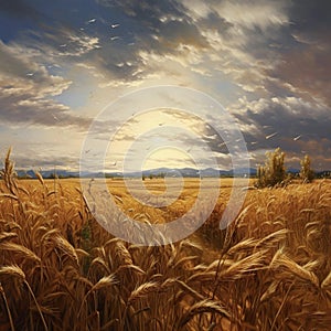 Magnificent wheat field