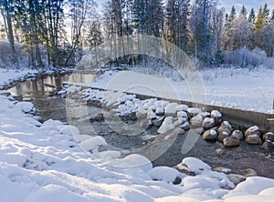 The magnificent winter scenery of Scandinavia photo