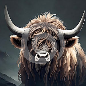 Magnificent yak - ai generated image