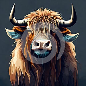 Magnificent yak - ai generated image