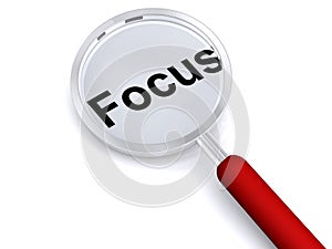 Magnified word focus