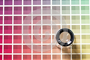 Magnifier on a color chart