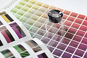 Magnifier on a color chart
