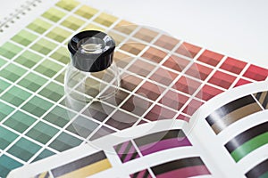 Magnifier on a color chart
