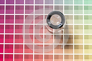 Magnifier on a color chart