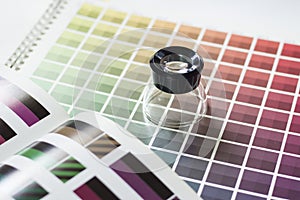 Magnifier on a color chart