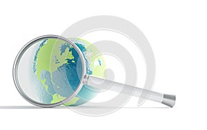 Magnifier and earth sphere