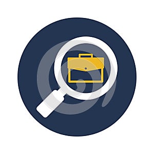 Magnifier flat vector icon which can easily modify or edit