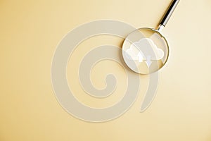 Focus on cloud big data through a magnifier glass