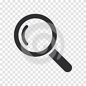 Magnifier icon vector illustration photo