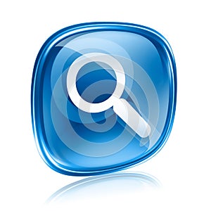 magnifier icon blue glass