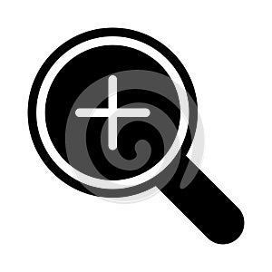 Magnifier vector glyph flat icon