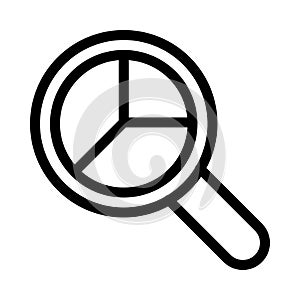 Magnifier vector thin line icon