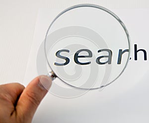 Magnifier lens for search