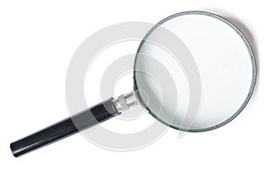 Magnifier or Magnifying glass isolated on white