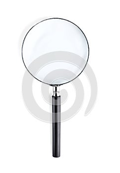 Magnifier or Magnifying glass isolated on white background.