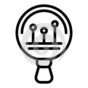 Magnifier market studies icon, outline style