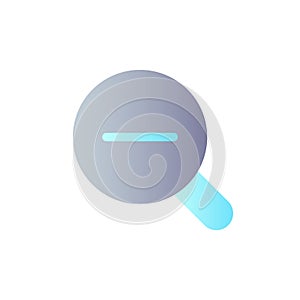 Magnifier and minus flat gradient color ui icon