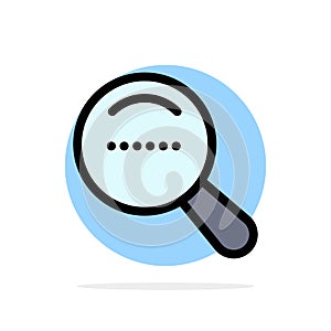 Magnifier, Search, Dote Abstract Circle Background Flat color Icon