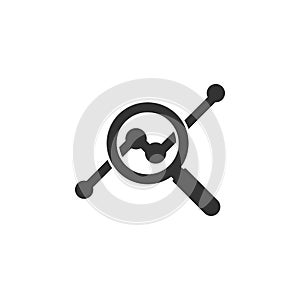magnifier, statistics, business, search icon. Element of business icon for mobile concept and web apps. Glyph magnifier,