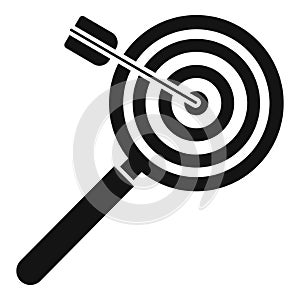 Magnifier target icon simple vector. Customer hunter