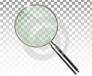 Magnifier transparent realistic vector