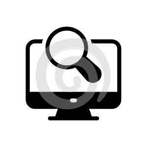 Magnifier vector glyph flat  icon