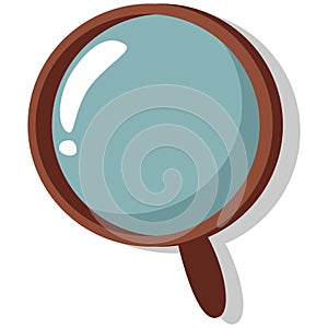 Magnifier vector icon. Zoom glass illustration