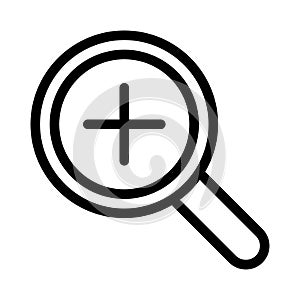 Magnifier vector thin line icon