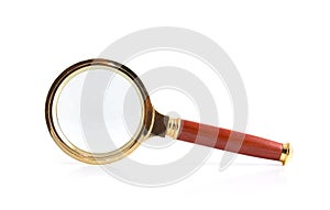 Magnifier on a white photo