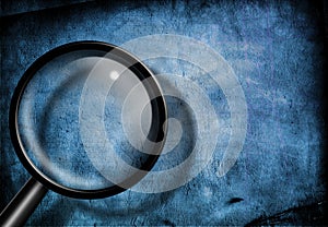 Magnify Glass Blue Grunge