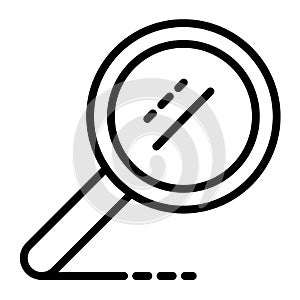 Magnify glass icon, outline style