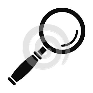 Magnify glass icon, simple style