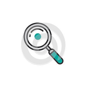 Magnify glass icon. Stock vector illustration isolated on white background