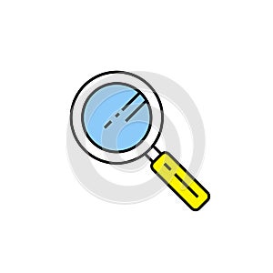 Magnify glass line icon