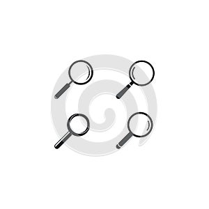 Magnify glass vector icon illustration