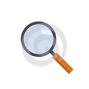 Magnify glass vector icon. Zoom magnify glass enlarge lupe zoom symbol concept illustration symbol