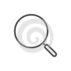 Magnify icon vector. Line lupe symbol.