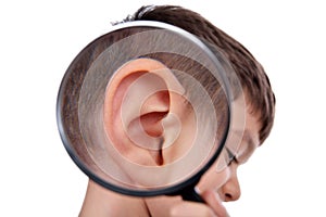 Magnifying ear