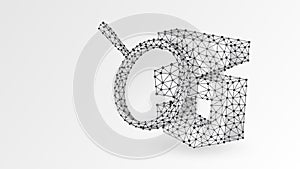 Magnifying glass Analysis of CSS coding language. Code analytics, programming, developing concept. Abstract, digital, wireframe,