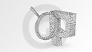 Magnifying glass Analysis of PHP coding language. Code analytics, programming, developing concept. Abstract, digital, wireframe,