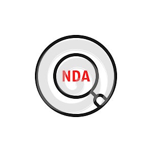 Magnifying glass badge like nda