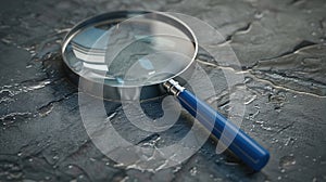 The magnifying glass on texture.AI generated image