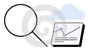 Magnifying Glass and Cloud Data Analytics with Graph Chart Presentation