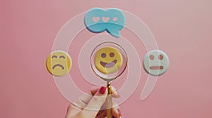 The magnifying glass on emotions.AI generated image