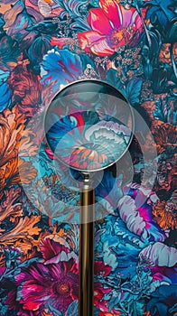 Magnifying Glass Exploring Vivid Textiles - Discovery in Design